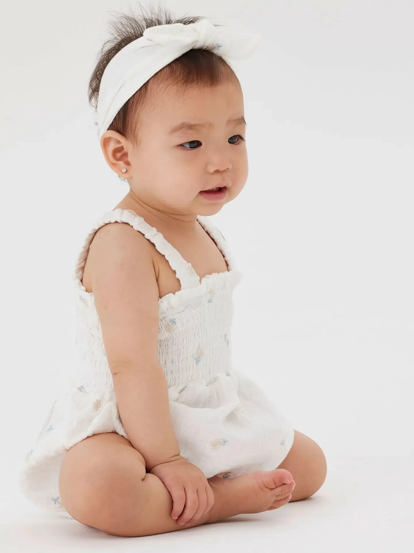 KYND Baby - Shirred Romper (Little Petal)