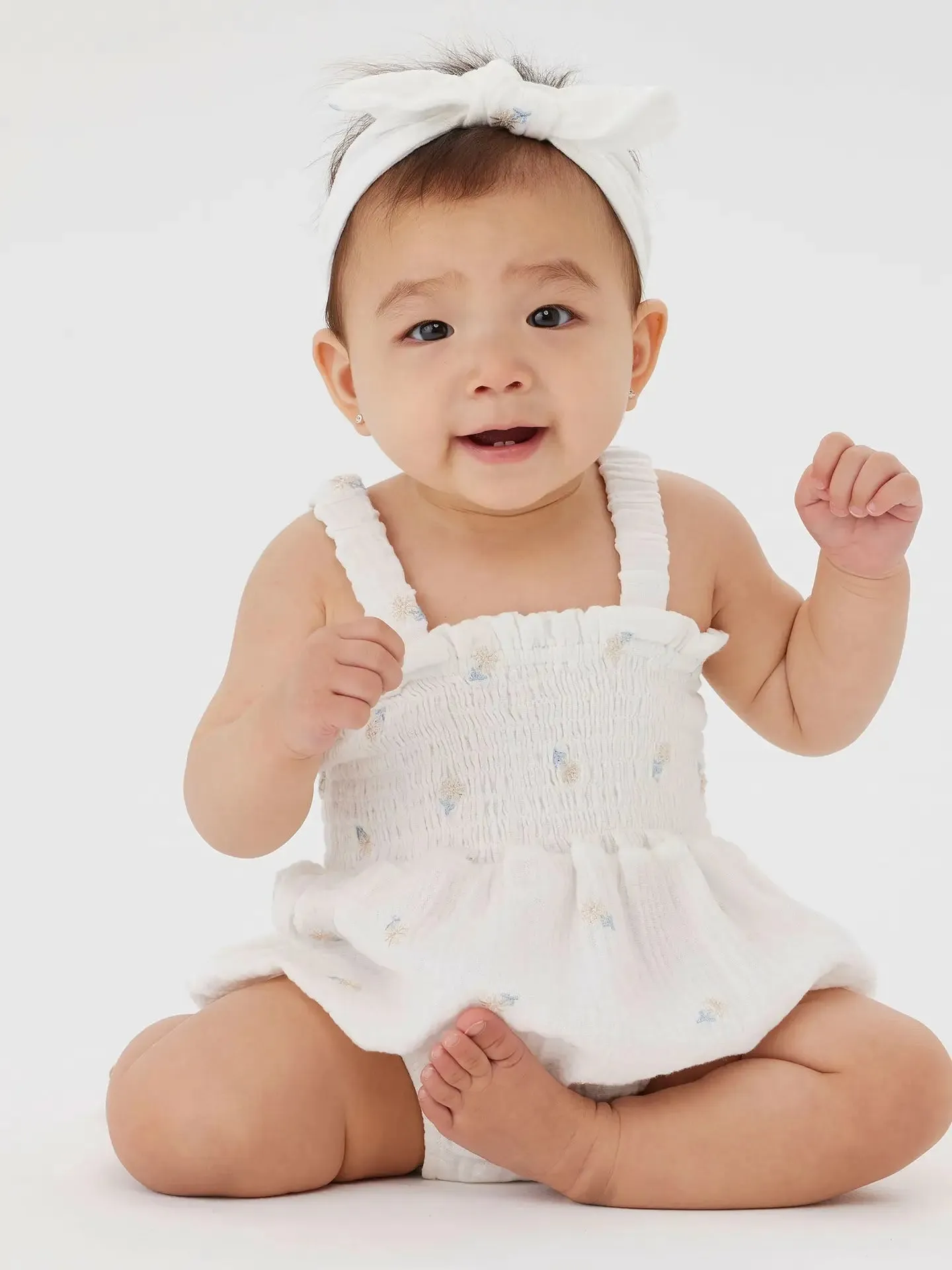KYND Baby - Shirred Romper (Little Petal)