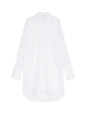 Lake Dress / White & Black Stripe