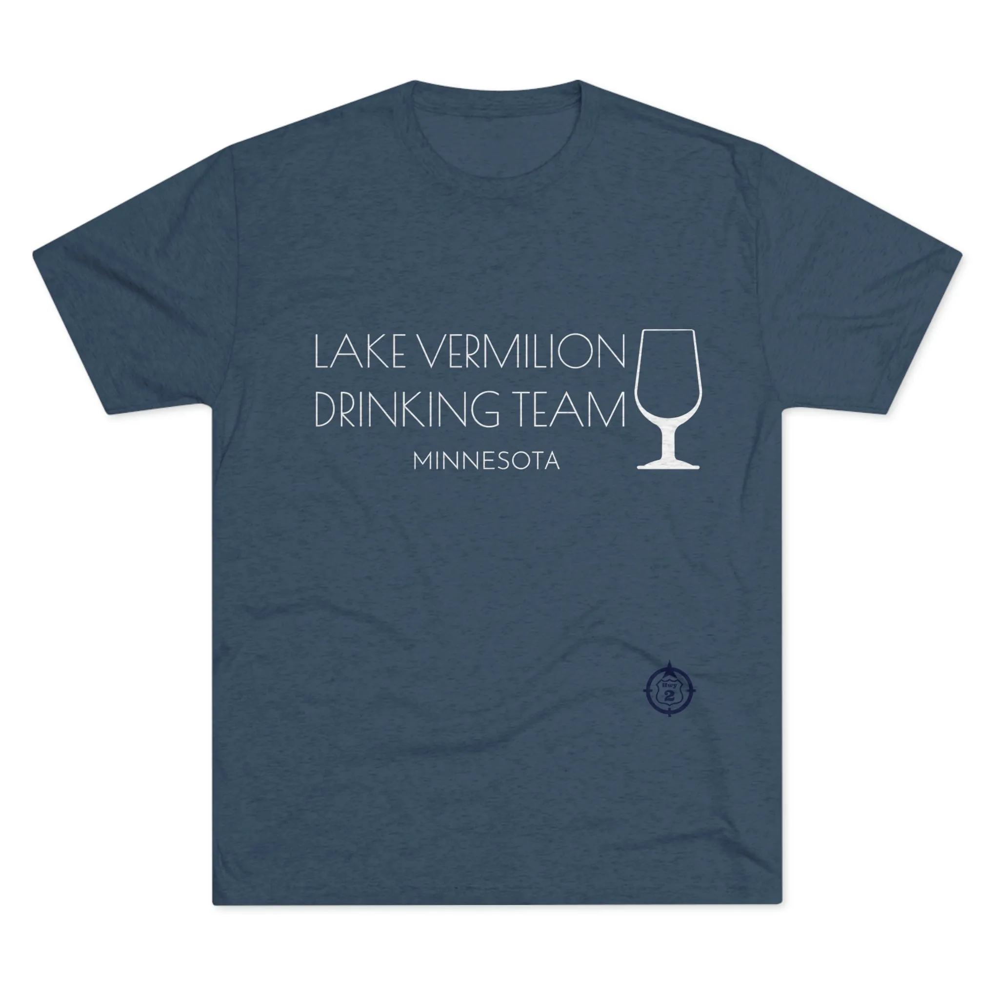 Lake Vermilion - Drinking Team - White Graphic - Unisex Tri-Blend Crew Tee