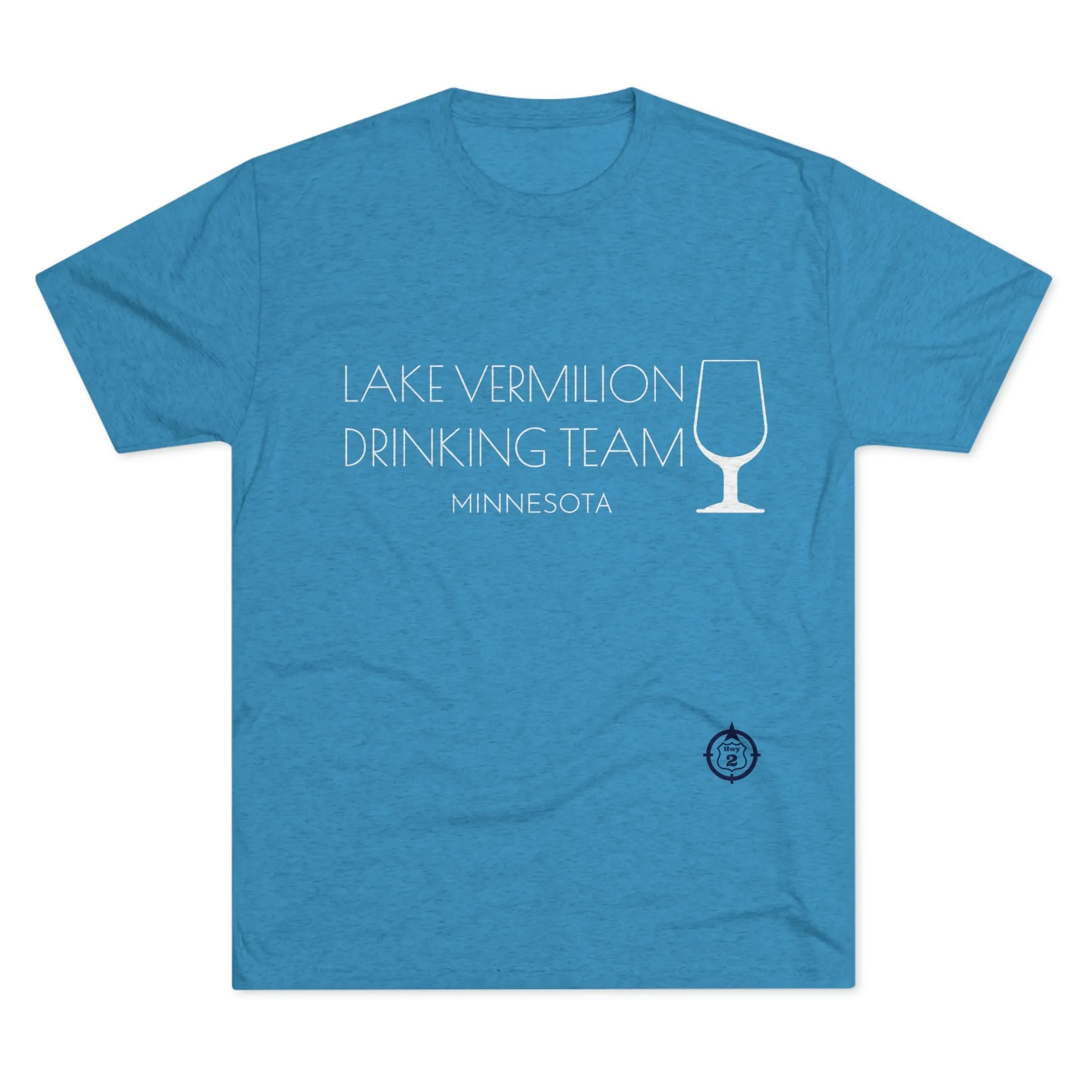 Lake Vermilion - Drinking Team - White Graphic - Unisex Tri-Blend Crew Tee