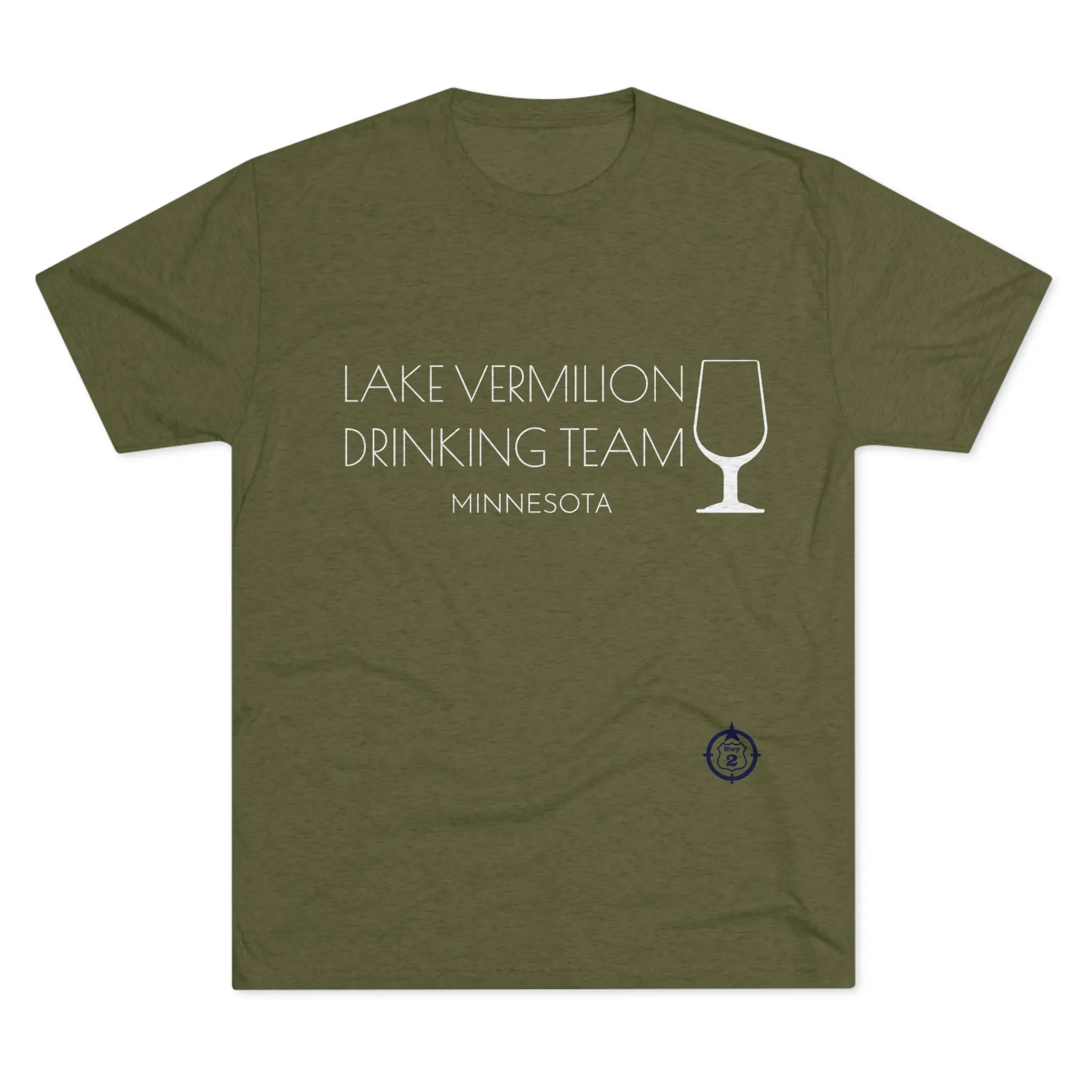 Lake Vermilion - Drinking Team - White Graphic - Unisex Tri-Blend Crew Tee