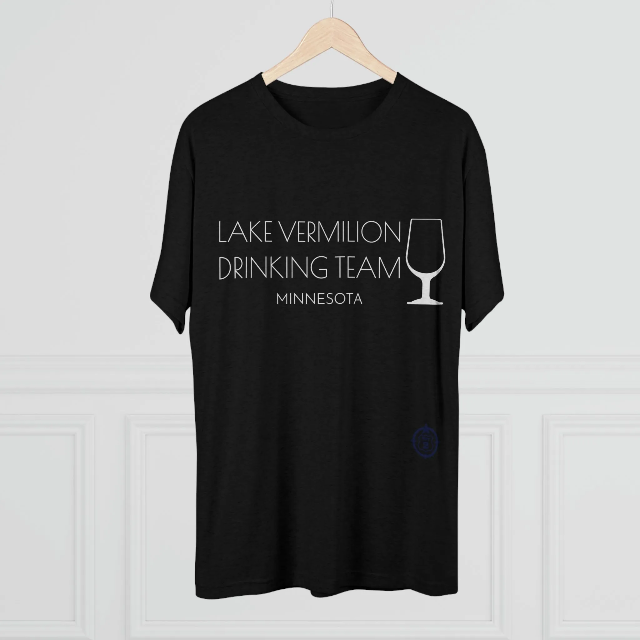 Lake Vermilion - Drinking Team - White Graphic - Unisex Tri-Blend Crew Tee