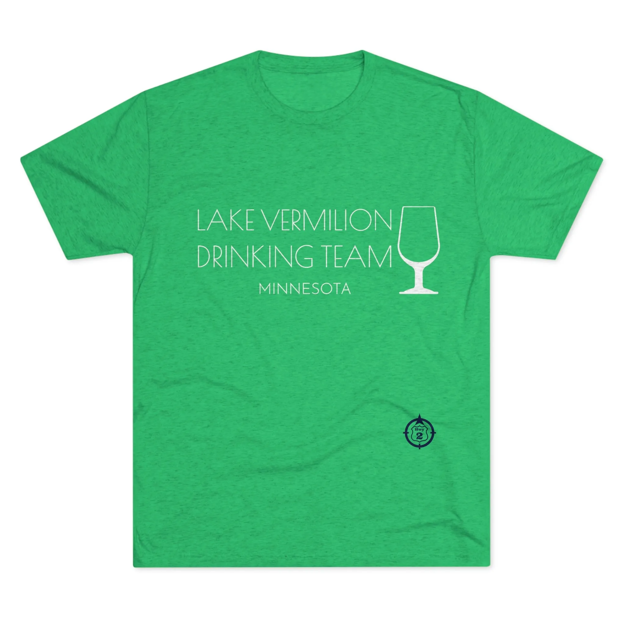 Lake Vermilion - Drinking Team - White Graphic - Unisex Tri-Blend Crew Tee