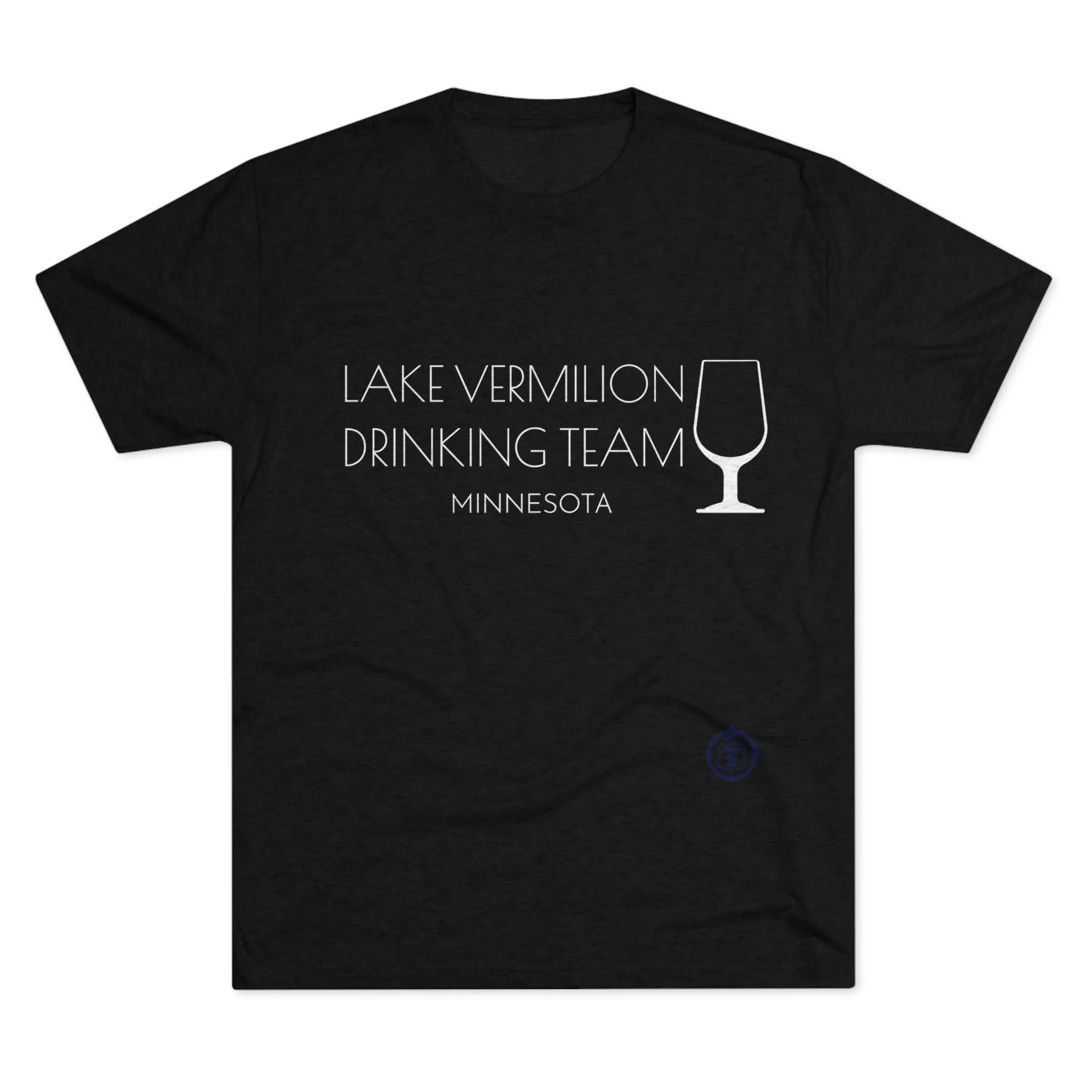 Lake Vermilion - Drinking Team - White Graphic - Unisex Tri-Blend Crew Tee