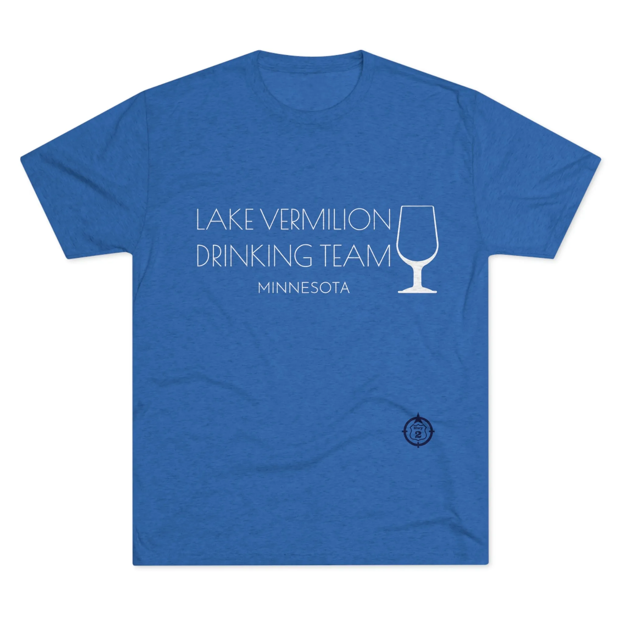 Lake Vermilion - Drinking Team - White Graphic - Unisex Tri-Blend Crew Tee
