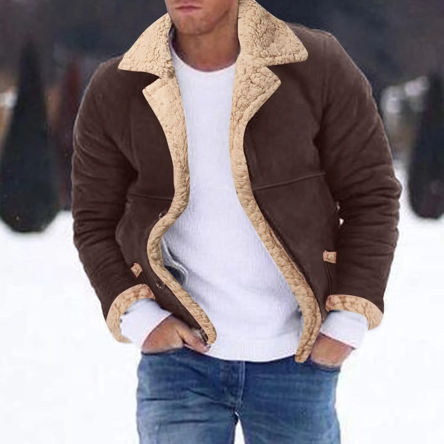 LCMTWX Mens Jackets Color Men's Cloak Coat Sweatshirts Windbreaker Shawl Cape Woolen Men's Men's Winter Jacket Windproof