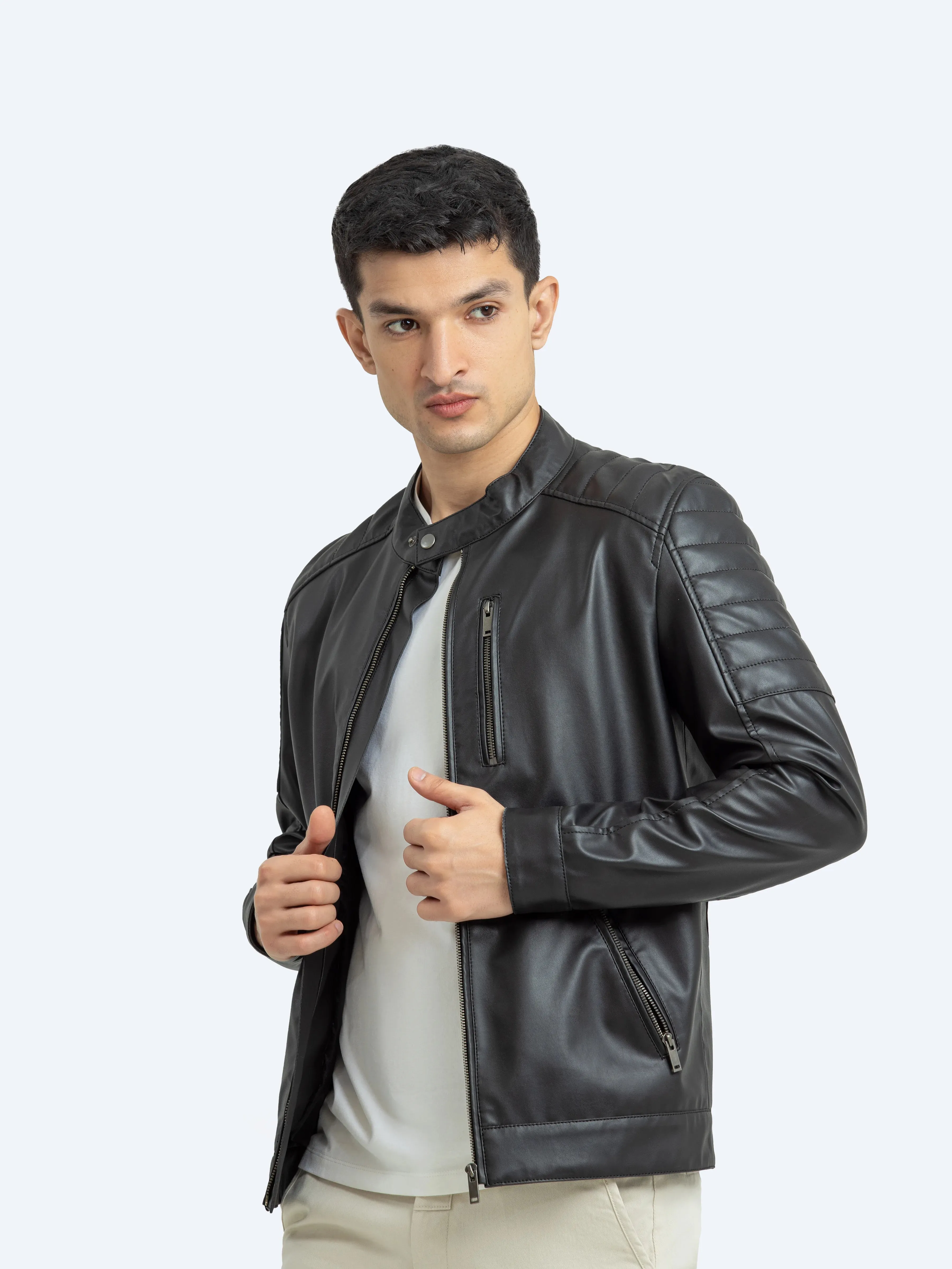 Leatherette Jacket - FMTJ24-017