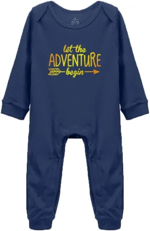 Let The Adventure Begin Baby Boy Girl Clothing Newborn Organic Bodysuit Short Sleeve