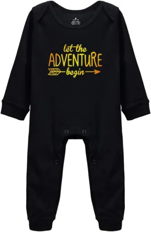Let The Adventure Begin Baby Boy Girl Clothing Newborn Organic Bodysuit Short Sleeve