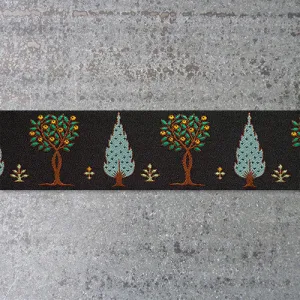 LFNT Ribbon : Orange Trees on Black