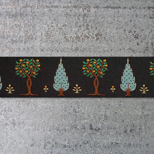 LFNT Ribbon : Orange Trees on Black