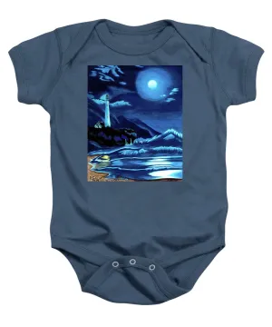 Lighthouse Moonlit Sky - Baby Onesie