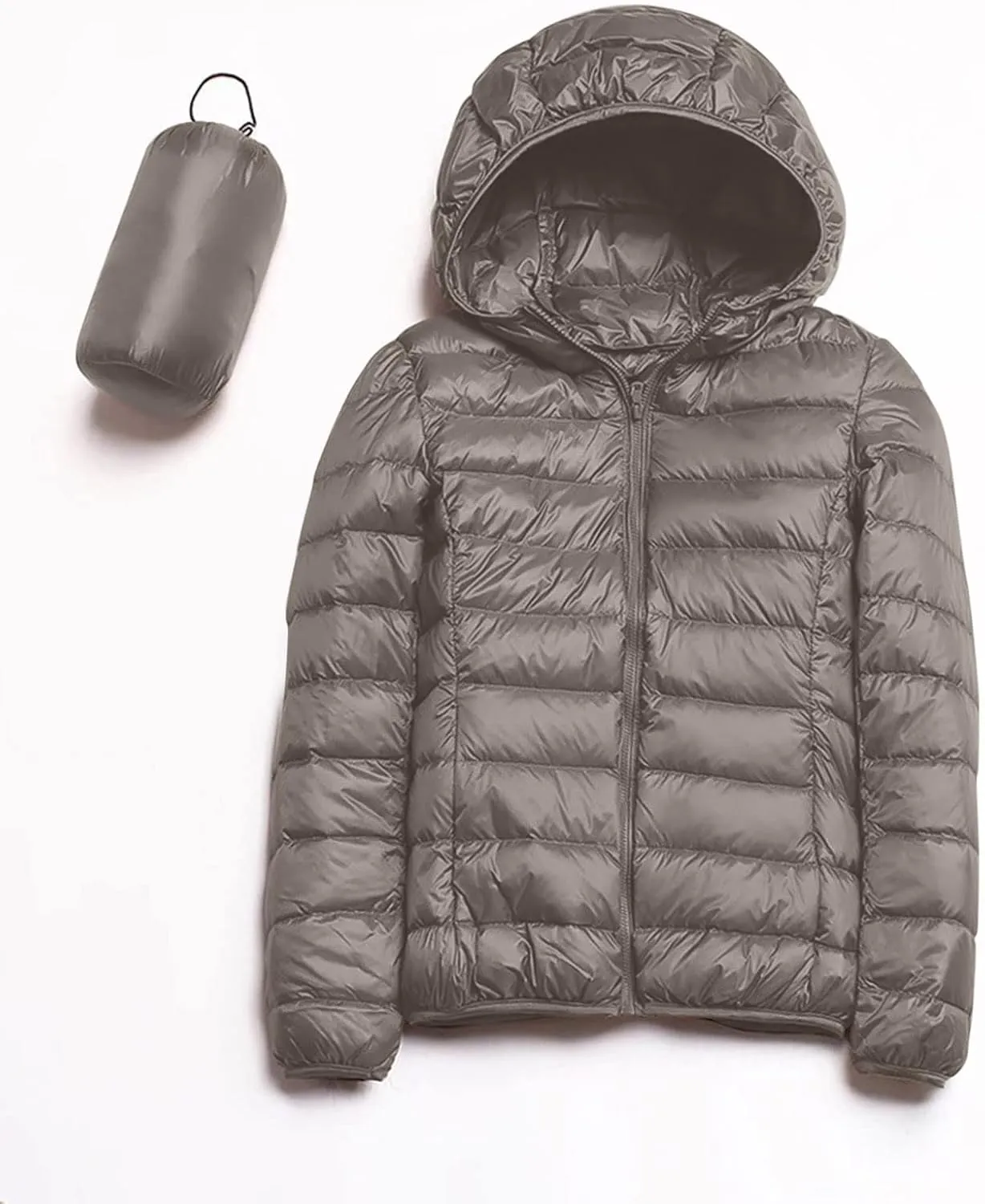 Lightweight Packable Down Jacket for Women Solid Slim Fit Lightweight Puffer Coat Winter Warm Puffer Jackets for Women