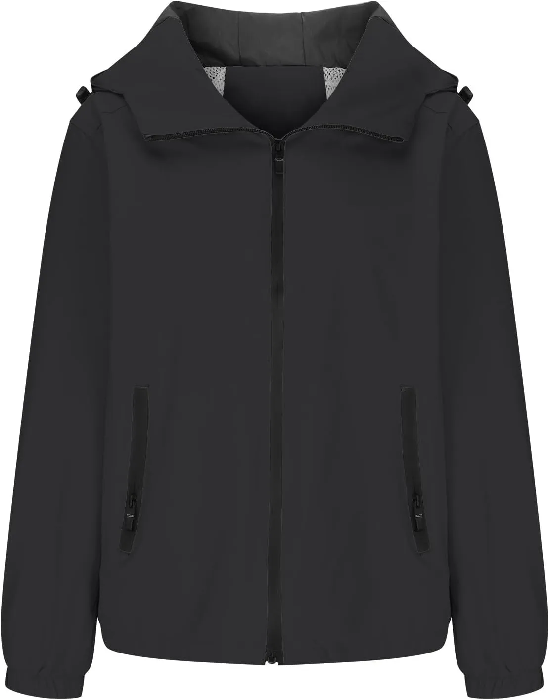 Lightweight Waterproof Jacket Women Hoodies Winter Fall Lightweight Long Sleeve Oversied Full Zip Coat Ourtwear