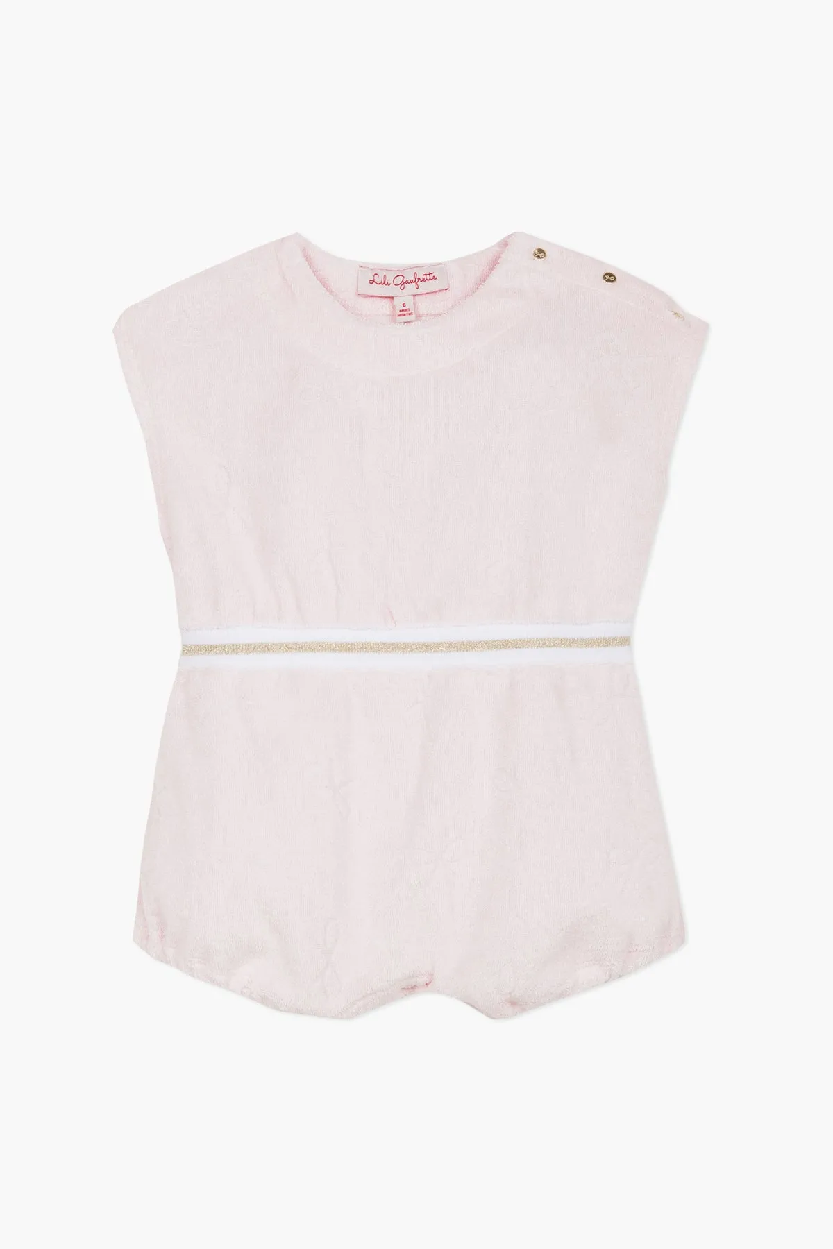 Lili Gaufrette Terry Cloth Baby Girls Romper (Size 6M left)