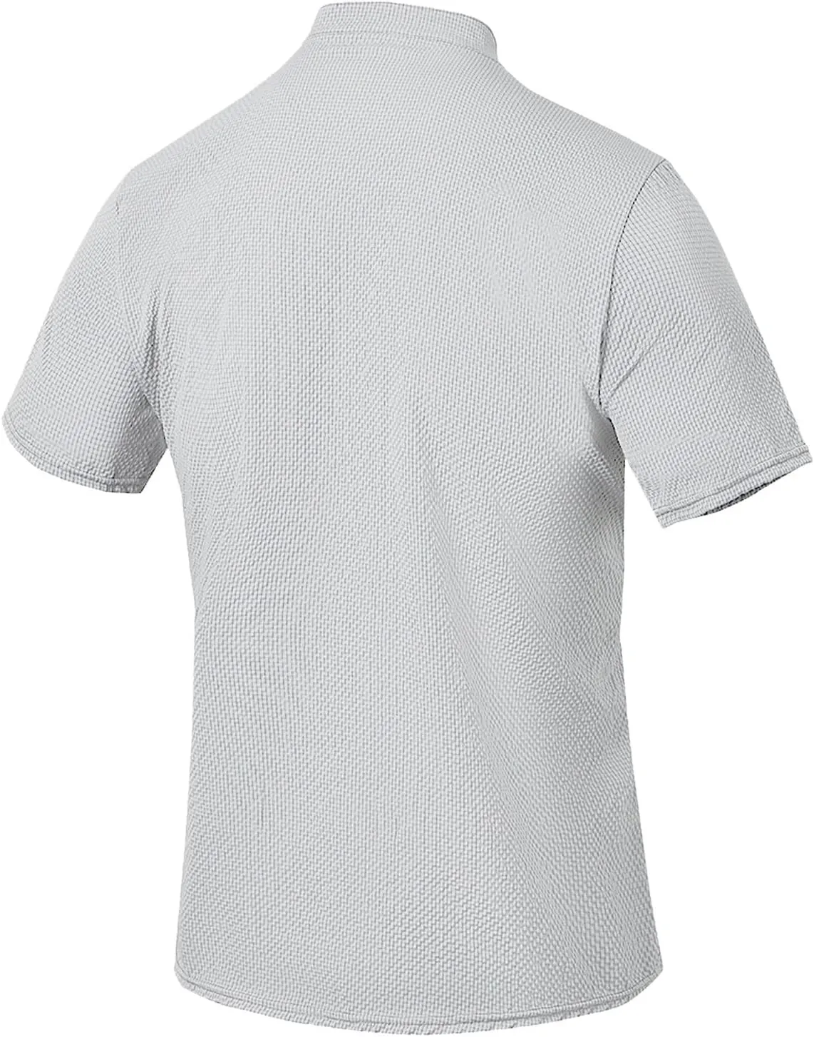 Linen Shirts Men's Novelty Short Sleeve Mock Neck Henley Shirt Casual Summer Baggy Cotton Basic Tee Top with Pocket