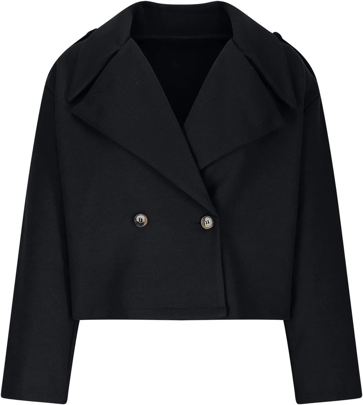 Lmdudan Womens Wool Peacoat 2024 Fall Winter Jackets Office Work Lapel Collar Thick Trench Coat Overcoat Blazers Trench Coat