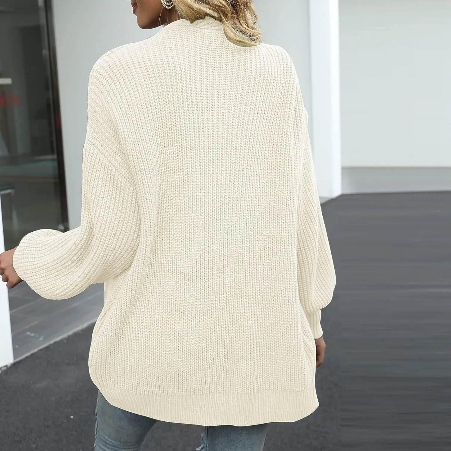 Long Cardigan Sweaters for Women Long Sleeve Chunky Cardigan Sweaters Open Front Cardigan Outerwear Fall Kimonos
