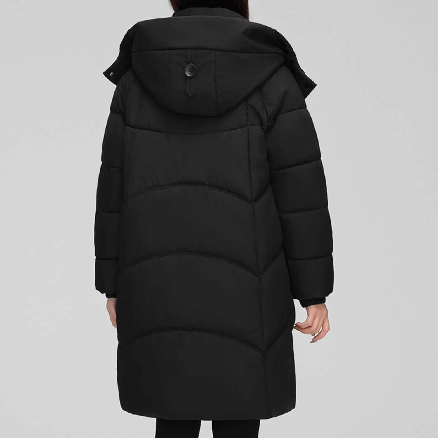 Long Down Puffer Jackets for Women Heavyweight Thicken Quilted Padded Coats Hooded Windproof Parka Military Jackets