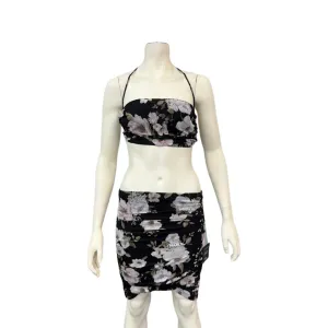 Lulus Womens Two-Piece Floral Top and Skirt Set, Large