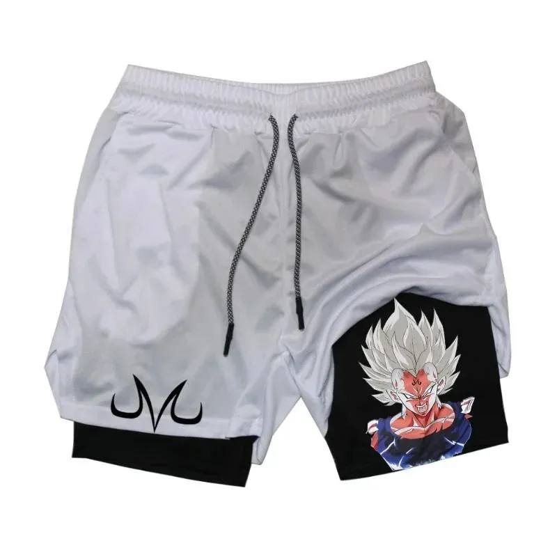 Majin Gray and Black Gym Shorts V2