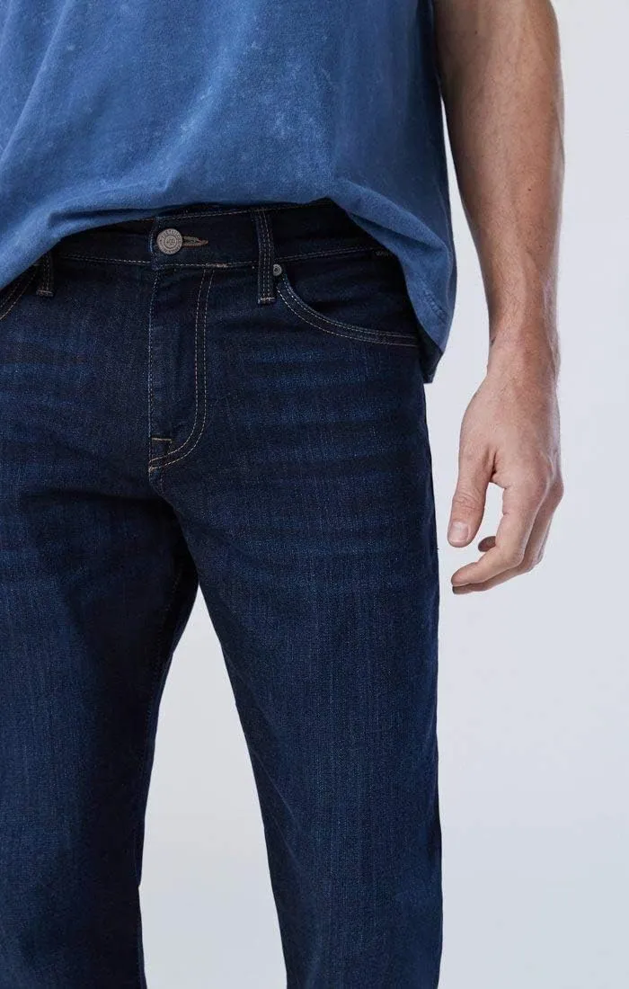 Mavi Men's Matt Mid Rise Straight Leg Jeans - Premium Relaxed Fit Denim Jeans