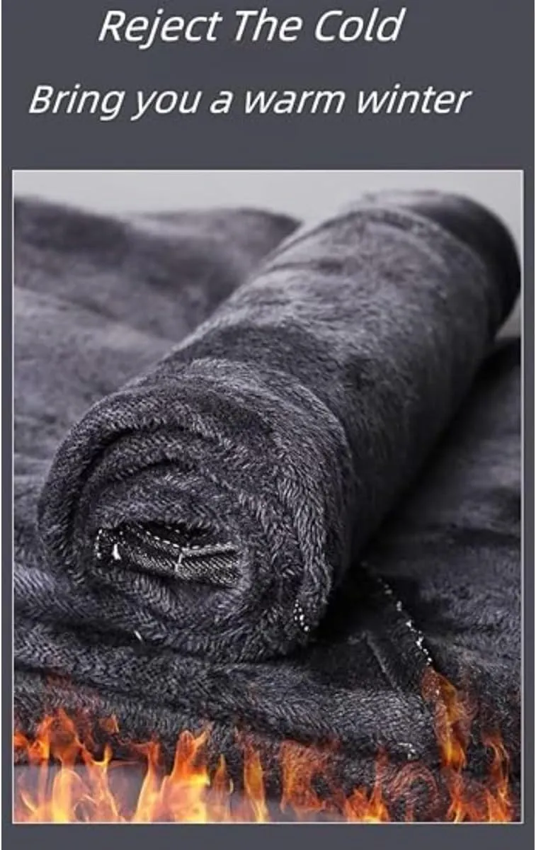 Mecutie Jeans,Comfortable Multi-Pocket High Cargo Jeans, Men's Relaxed Fit Cargo Jeans Denim Cargo Pants