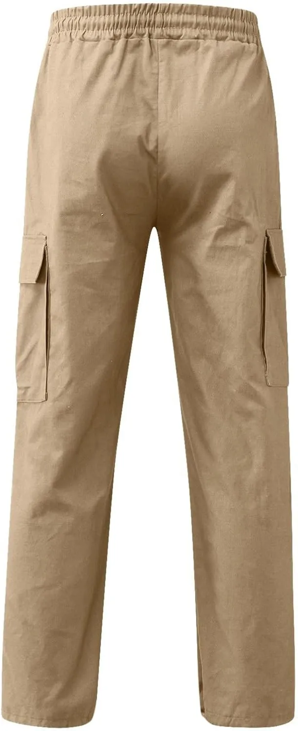 Men Outdoor Cargo Pant Lightweight Tactical Pant Hiking Jogger Classic Fit Multi Pockets Cargo Pants Hiking Pants