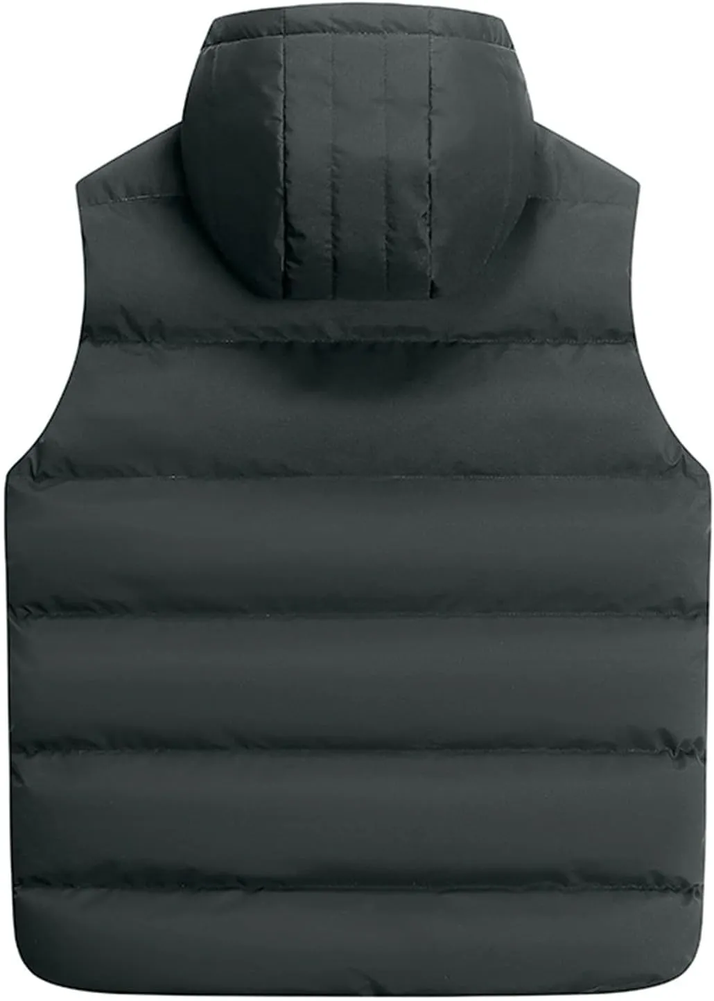 Men Outdoor Quilted Winter Puffer Vest Thicken Warm Cotton Coat Sleeveless Hooded Jacket Padded Vest Puffy Vest Men