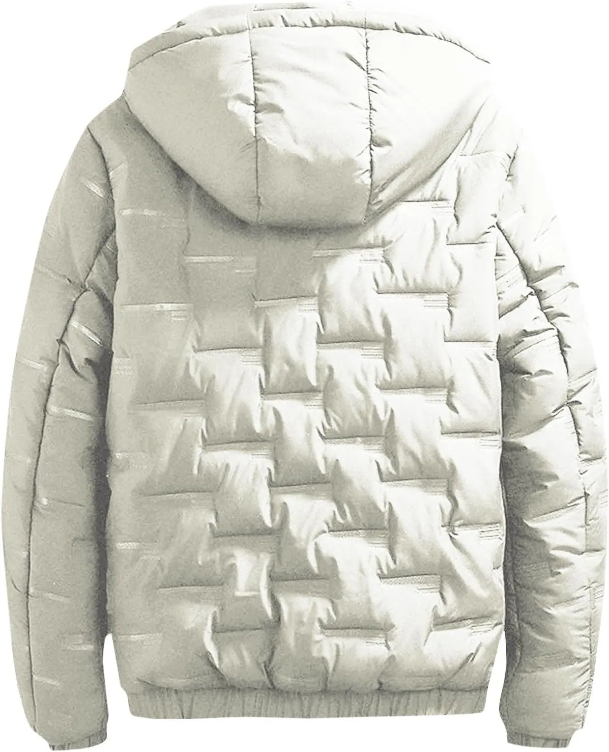 Men Puffer Jackets Plus Size Winter Coats Warm Thick Quilted Jacket Padded Parkas Zip Up Hooded Outerwear Coat