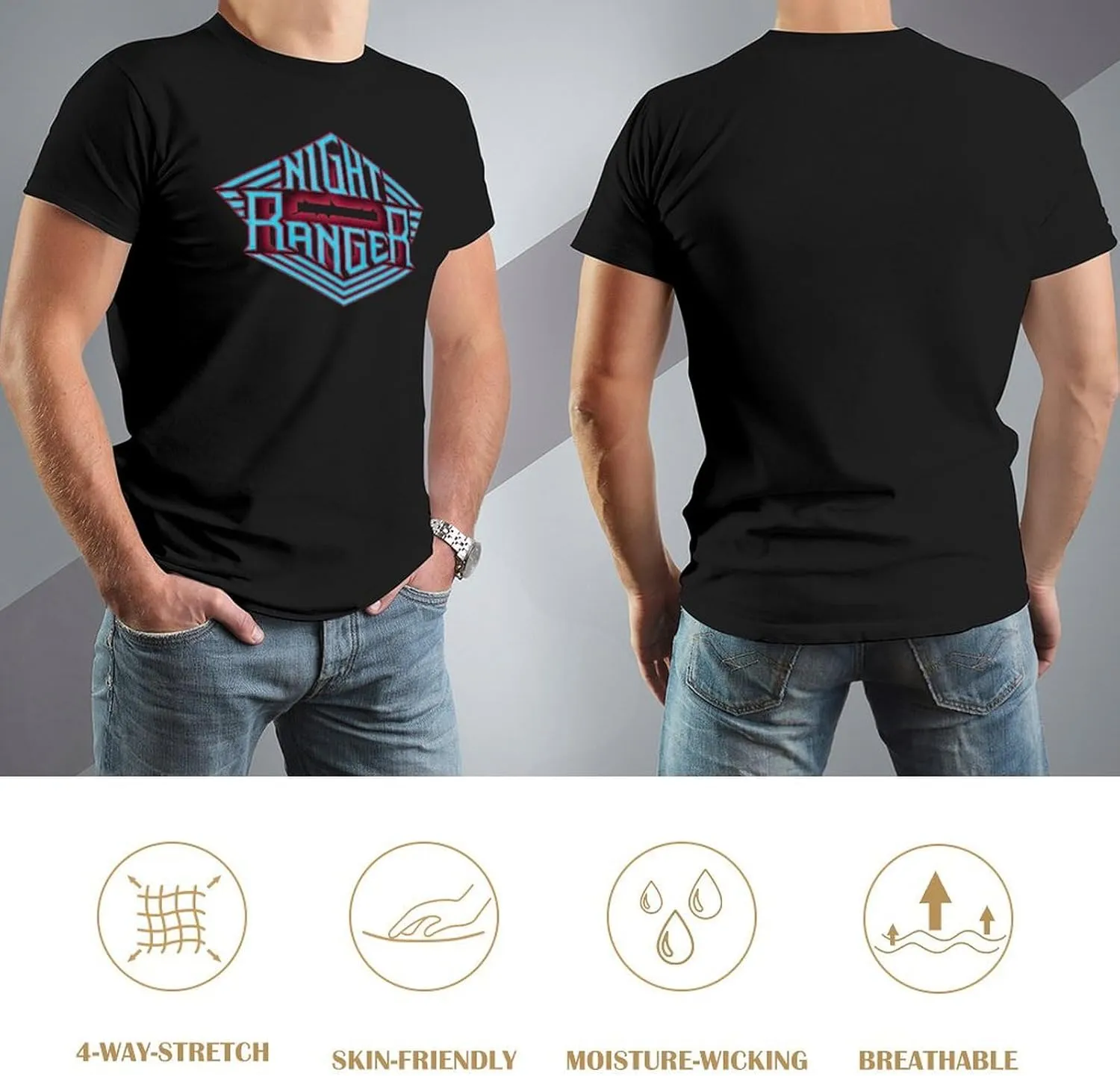 Men T-Shirts Round Neck Short-Sleeve T Shirts for Mens