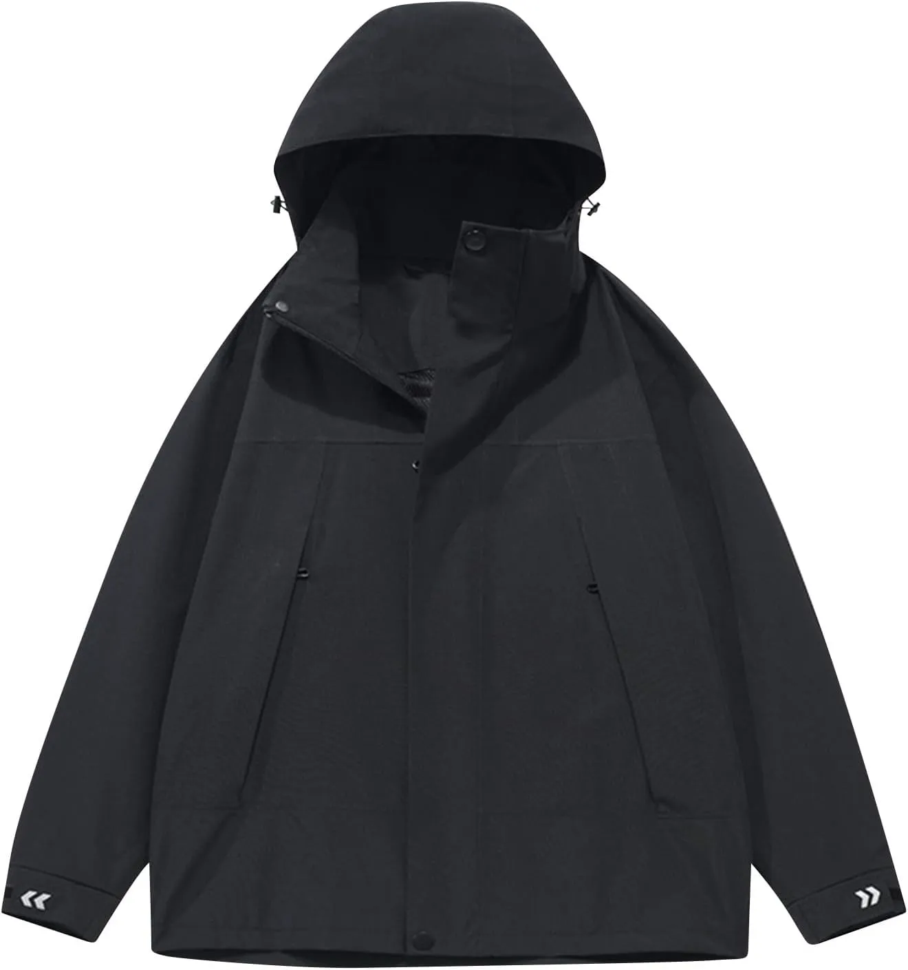 Men Women Rain Jackets Lightweight Waterproof Windbreaker Unisex Hooded Raincoat for Outdoor Running Mountaineering