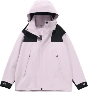 Men Women Rain Jackets Lightweight Waterproof Windbreaker Unisex Hooded Raincoat for Outdoor Running Mountaineering