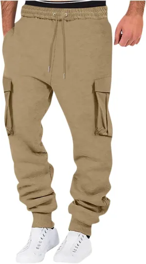 Men's Athletic Running Sweatpants Casual Sports Length Solid Mens Pants Men's Pants Men's Cotton Casual Sweatpants