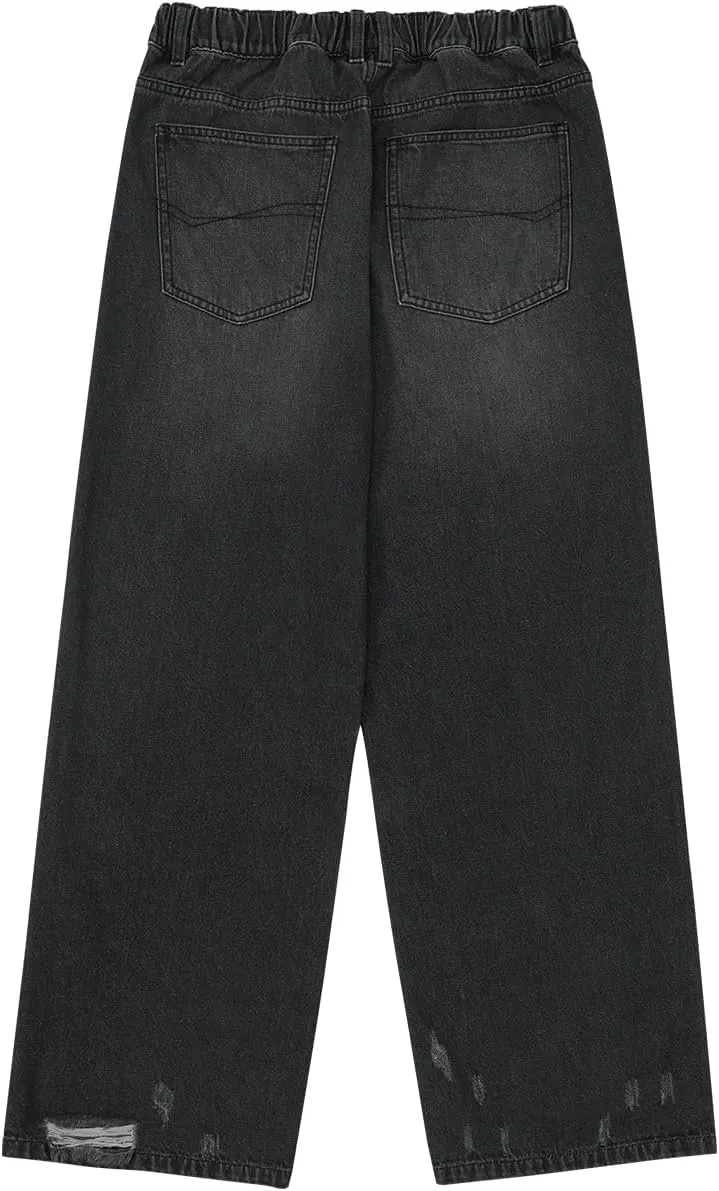 Men's Baggy Jeans Relaxed Fit Ripped Jeans Straight Leg Jeans Loose Fit Denim Pants