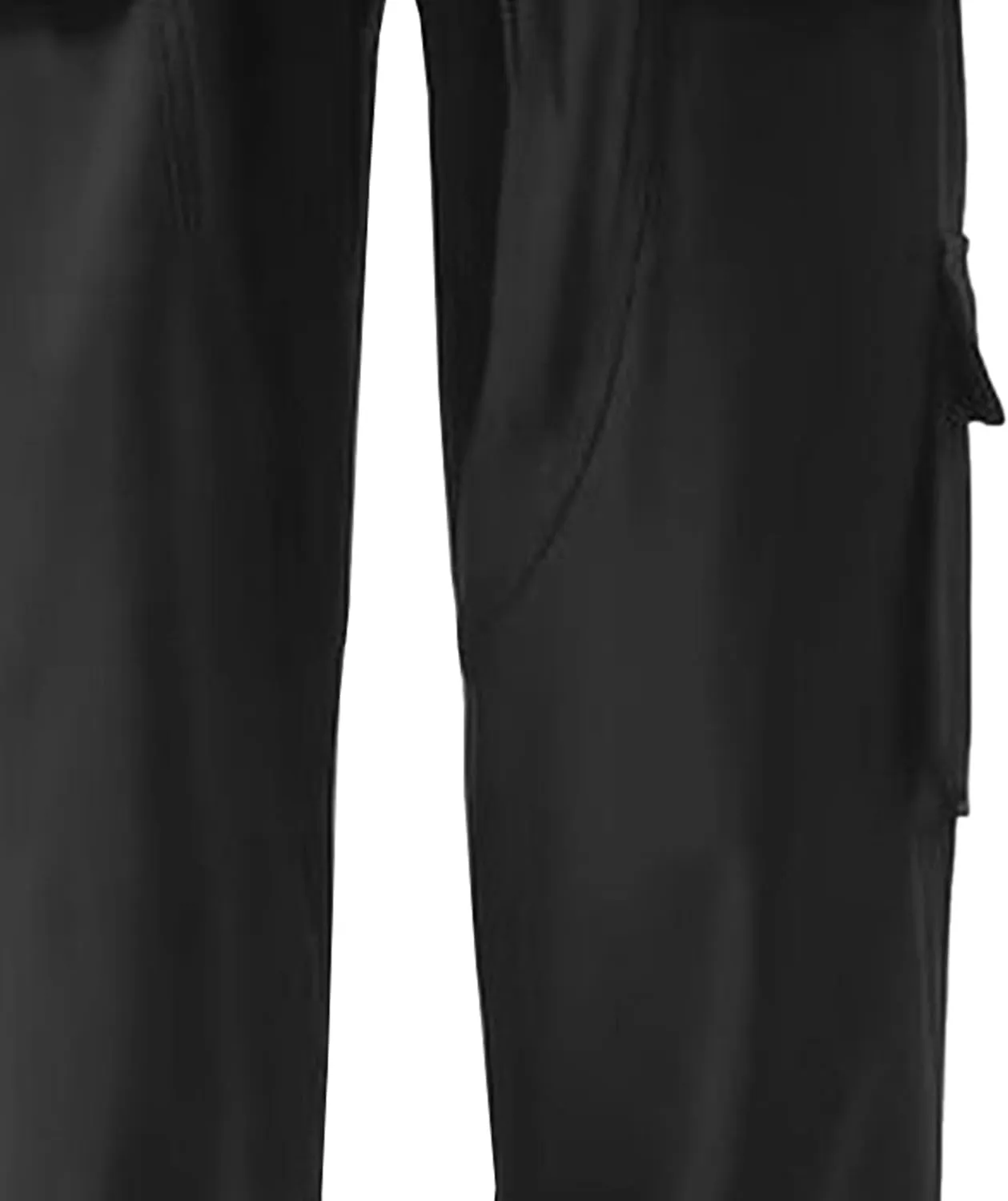 Men's Baggy Straight Leg Casual Pants Drawstring Loose Fit Casual Pants Outdoor Hiking Cargo Trousers