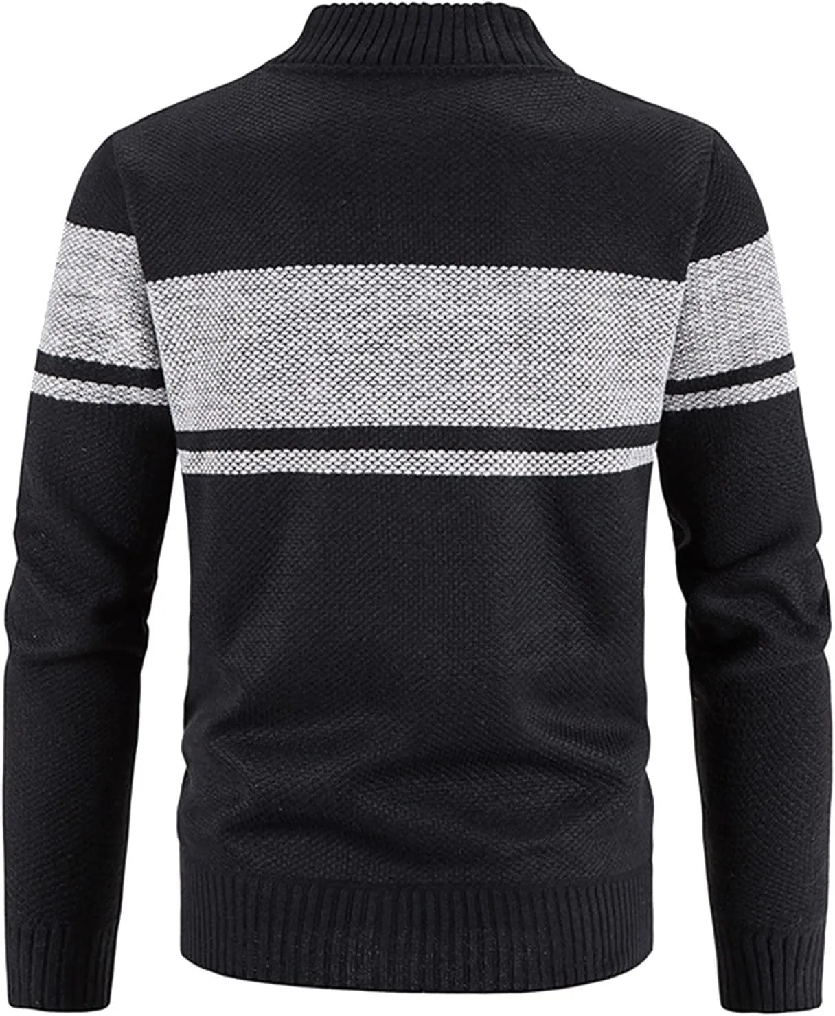 Mens Big And Tall Sweater Matching Hatless Zipper Warm Cardigan Knitted Coat Sweatshirt For Men black sweatshirt men
