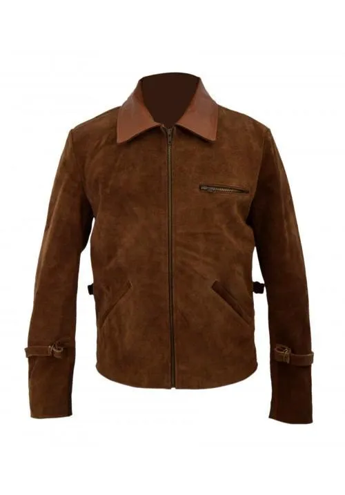 Men's Brown Suede Leather Jacket
