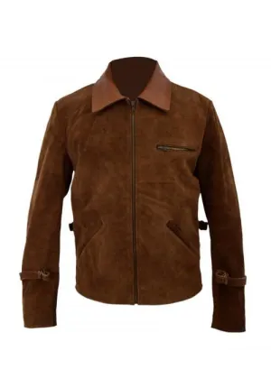 Men's Brown Suede Leather Jacket