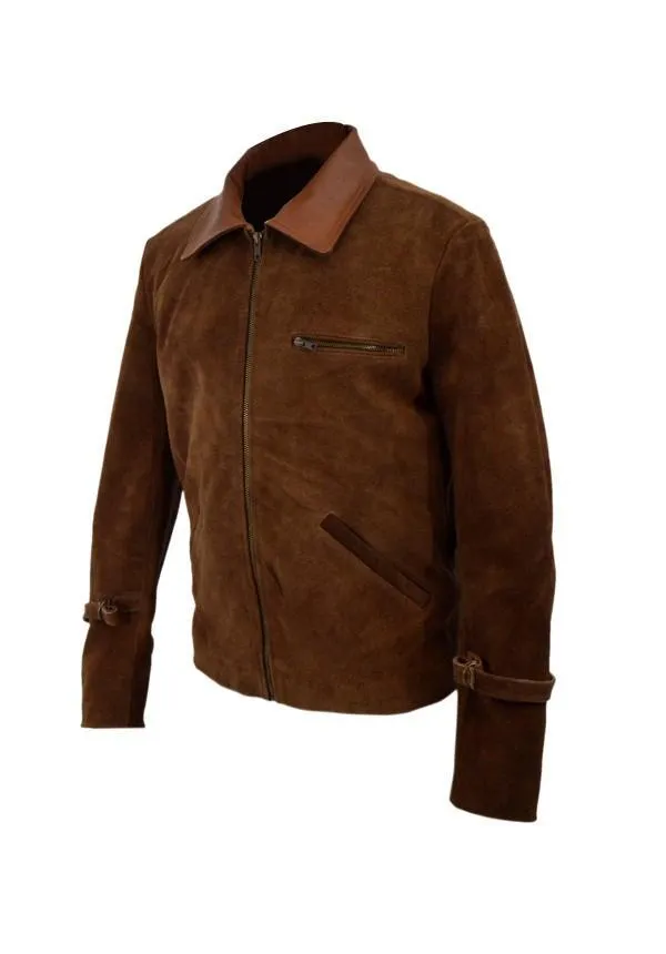 Men's Brown Suede Leather Jacket