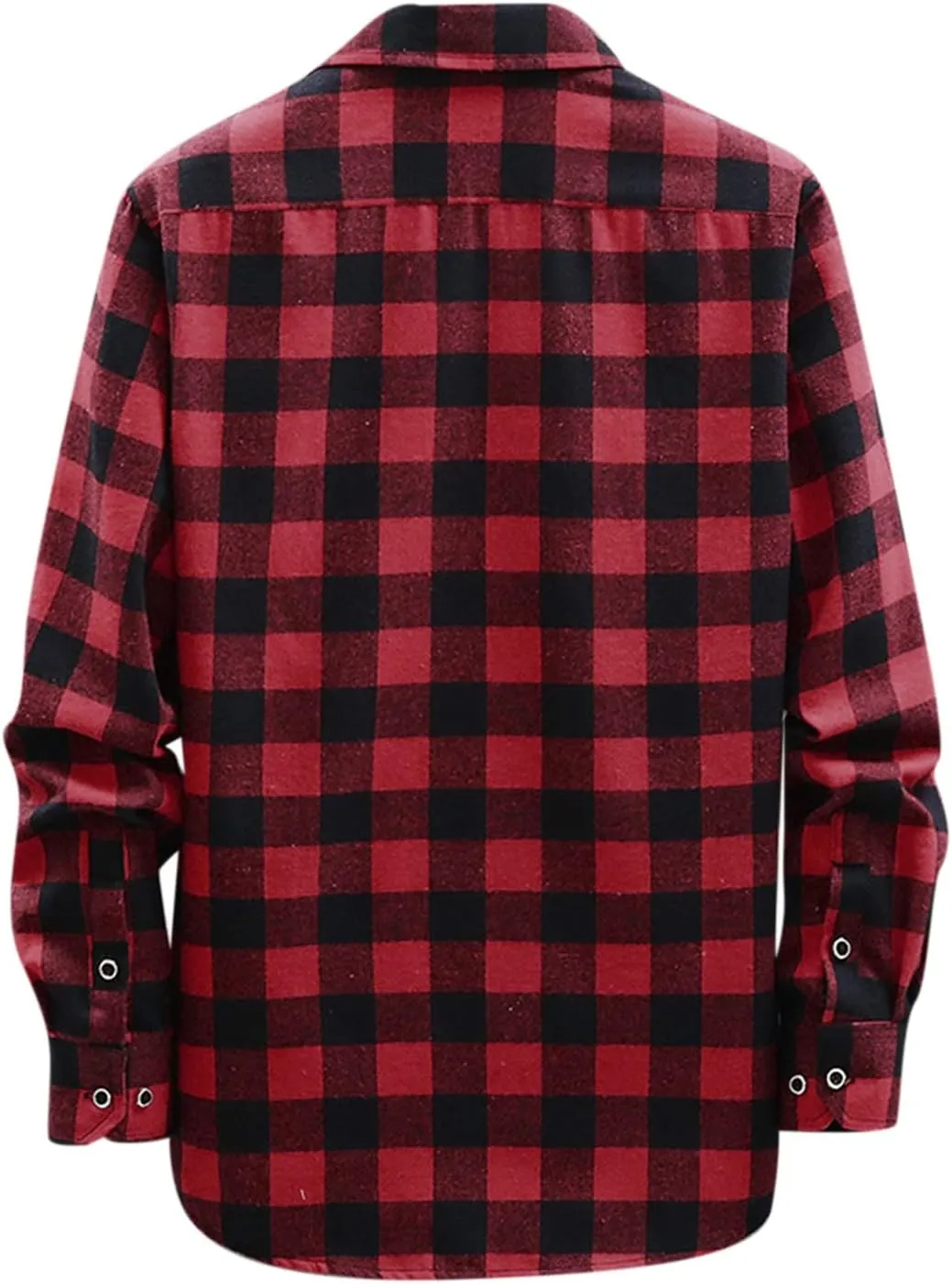 Men's Buffalo Plaid Shirts Brush Cotton Tartan Lumberjack Coat Long-Sleeve Checked Casual Colorblock Over Shirts