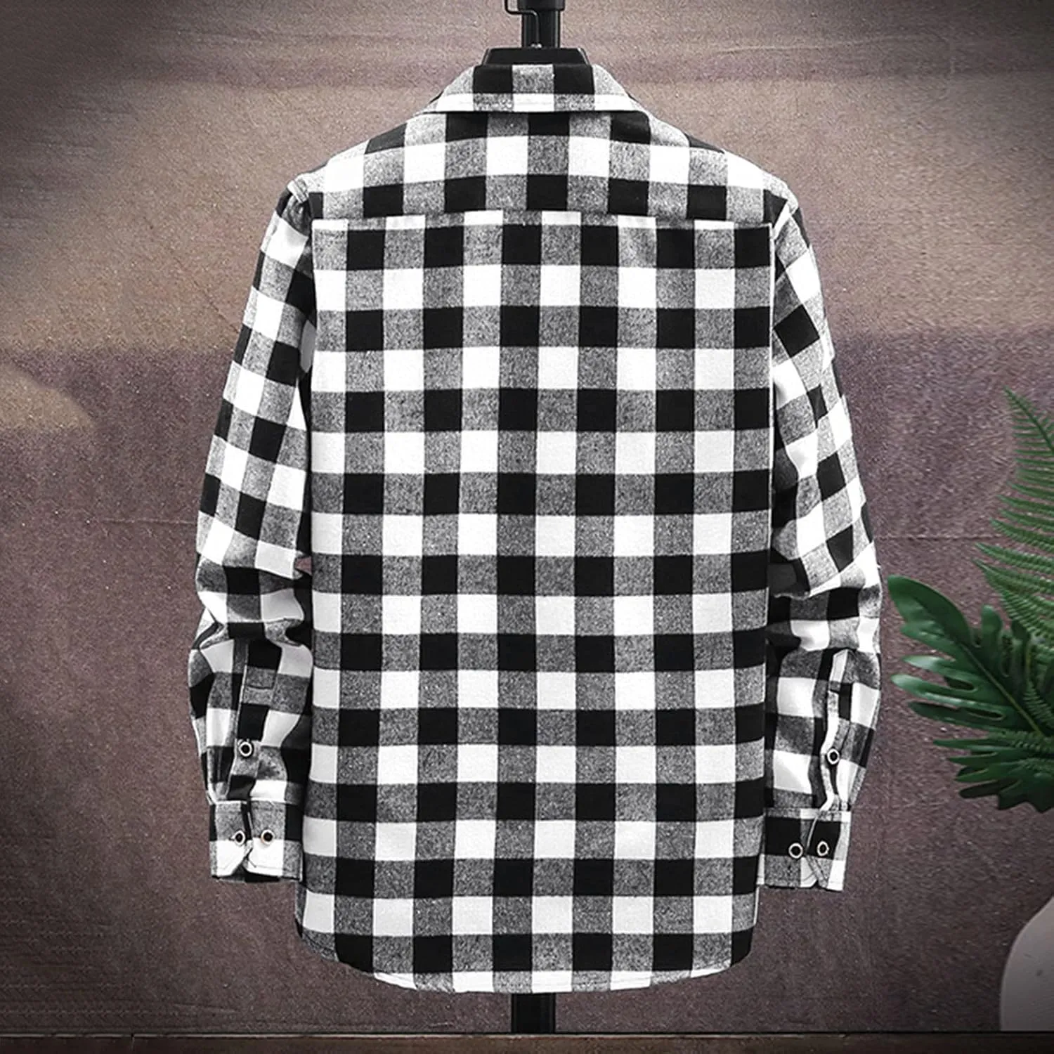 Men's Buffalo Plaid Shirts Brush Cotton Tartan Lumberjack Coat Long-Sleeve Checked Casual Colorblock Over Shirts