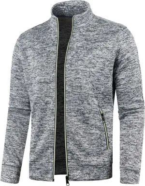 Mens Cardigan, Men's Sweaters Full Zip Slim Thick Knitted Cardigan Sweaters Solid Jacket Coats with Pockets