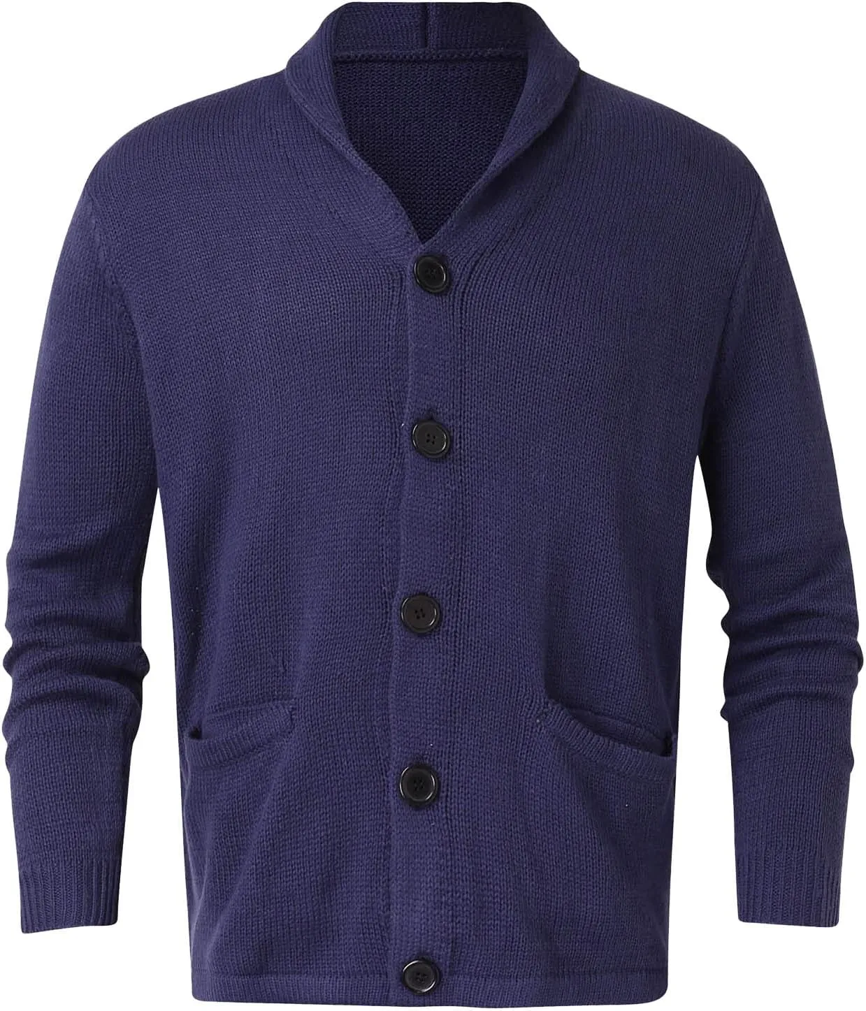 Men's Cardigan Sweaters,Mens Shawl Collar Cardigan Sweaters Button Down Cable Knitted Loose Fit Knitwear Open Front Sweaters