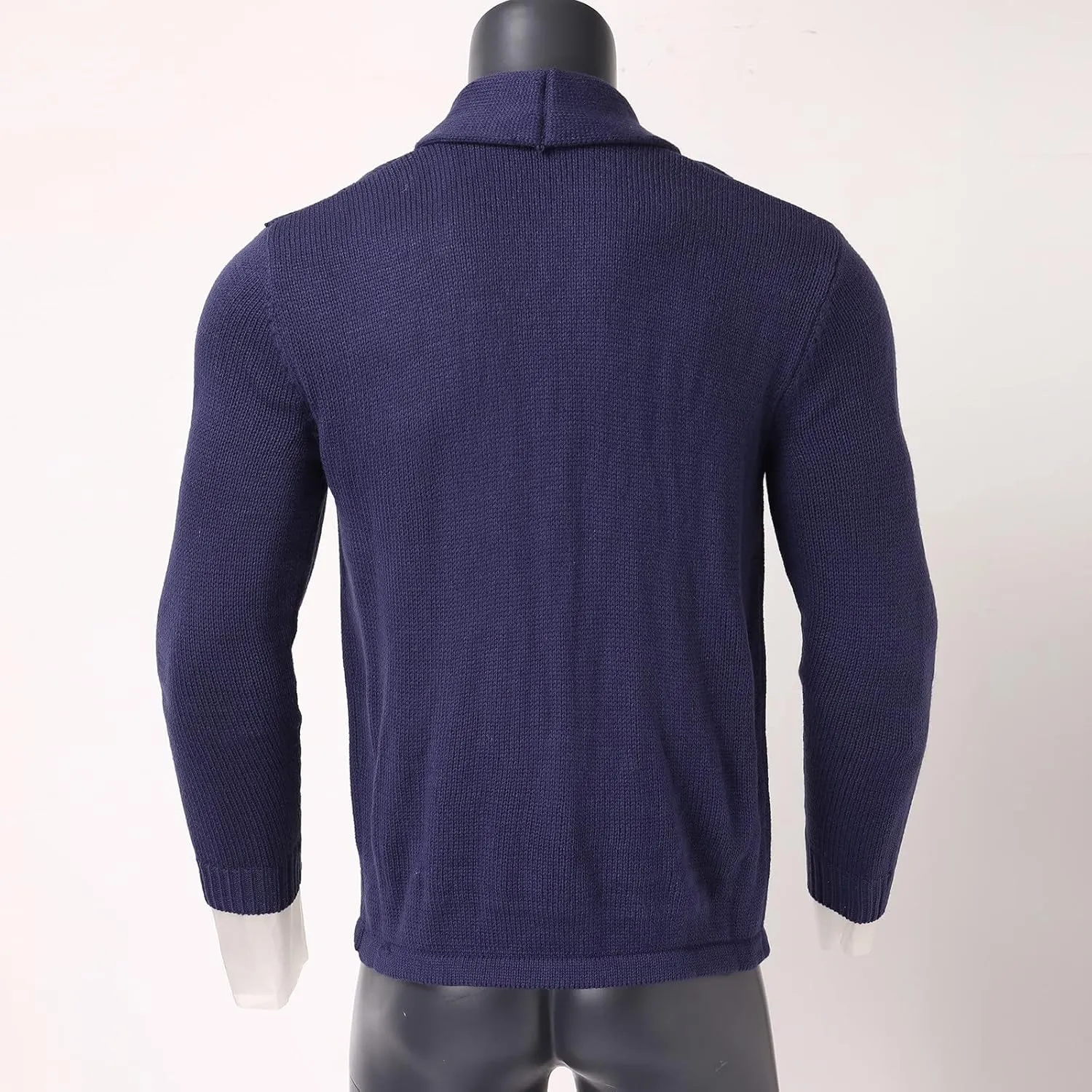 Men's Cardigan Sweaters,Mens Shawl Collar Cardigan Sweaters Button Down Cable Knitted Loose Fit Knitwear Open Front Sweaters