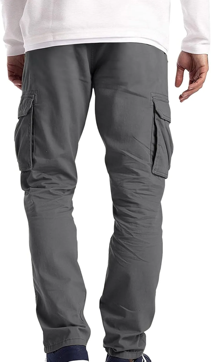Men's Cargo Jogger Pants Slim Fit Tactical Pants with Zipper Pockets Men's Cargo Work Pant Casual Trousers Stretch Sweatpant