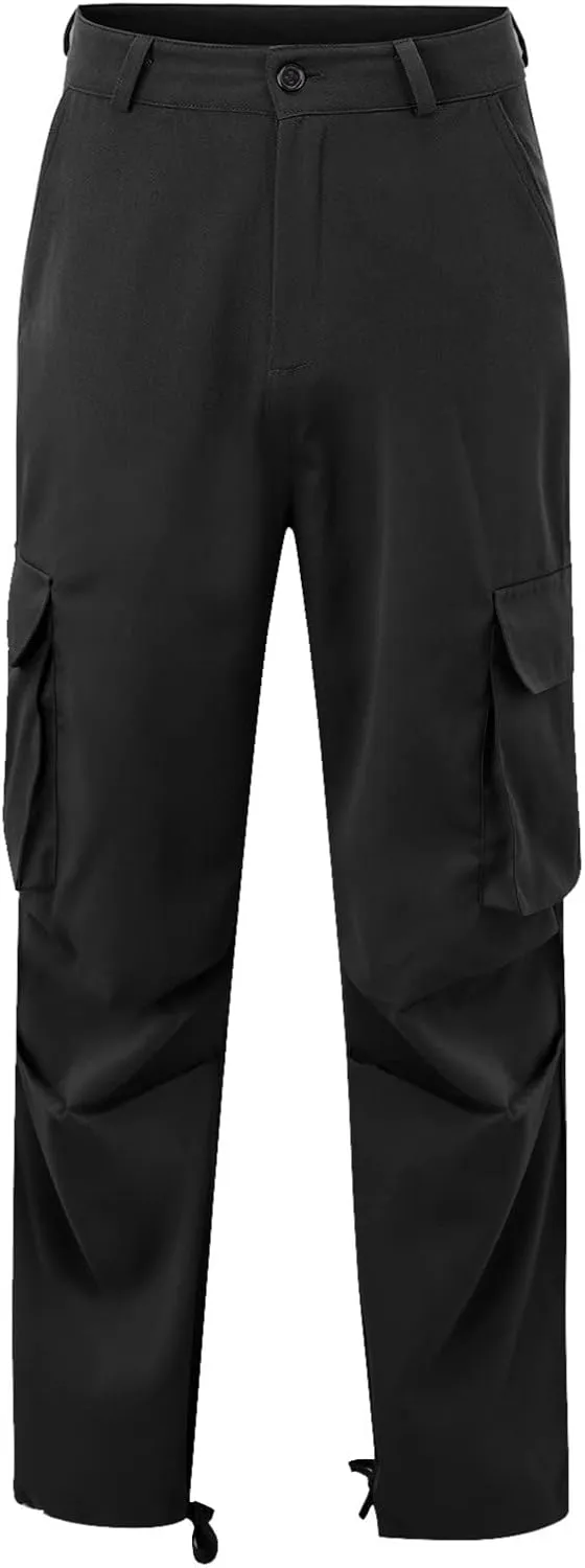Men's Cargo Jogger Pants Slim Fit Tactical Pants with Zipper Pockets Men's Cargo Work Pant Casual Trousers Stretch Sweatpant