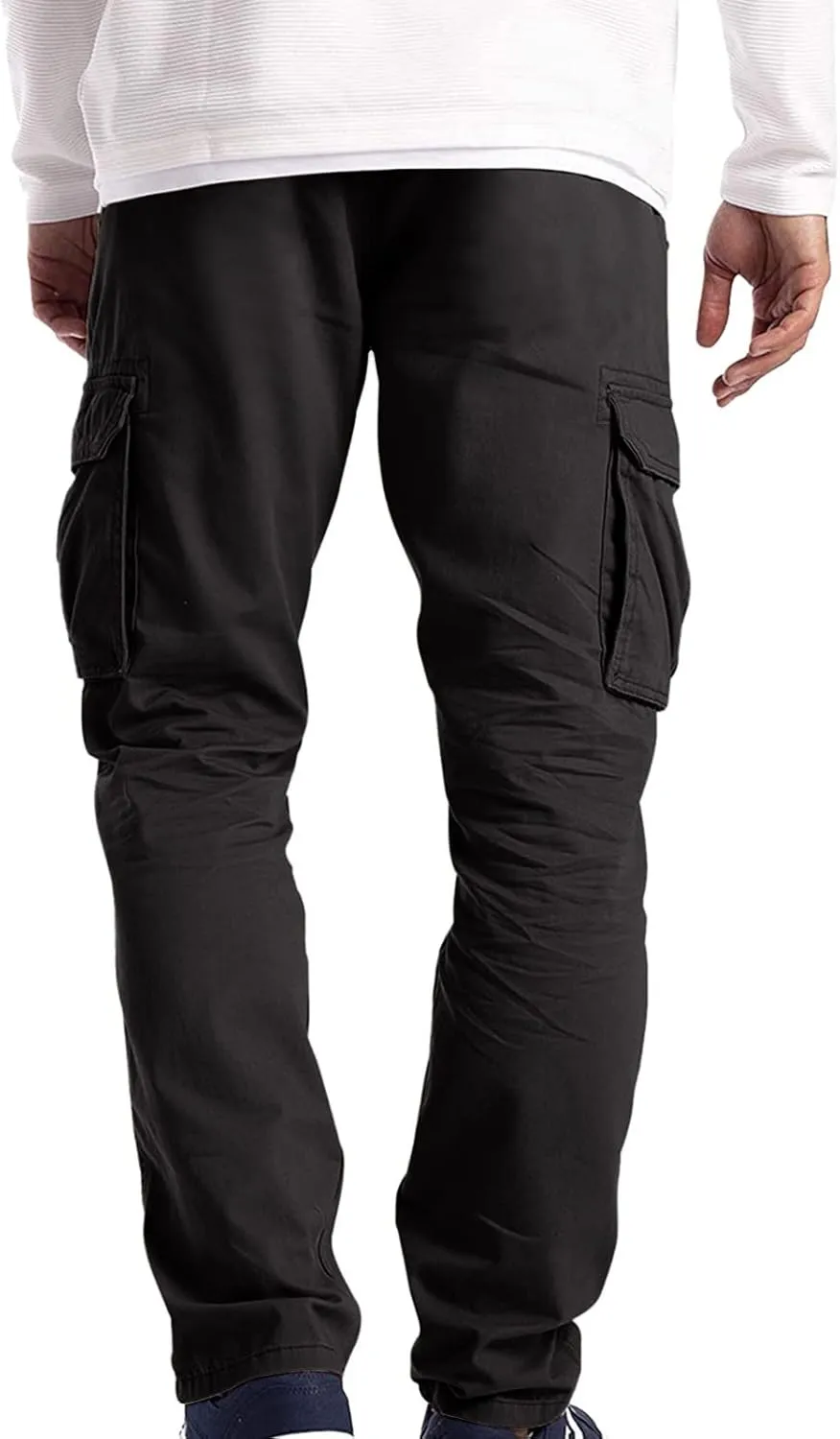 Men's Cargo Jogger Pants Slim Fit Tactical Pants with Zipper Pockets Men's Cargo Work Pant Casual Trousers Stretch Sweatpant