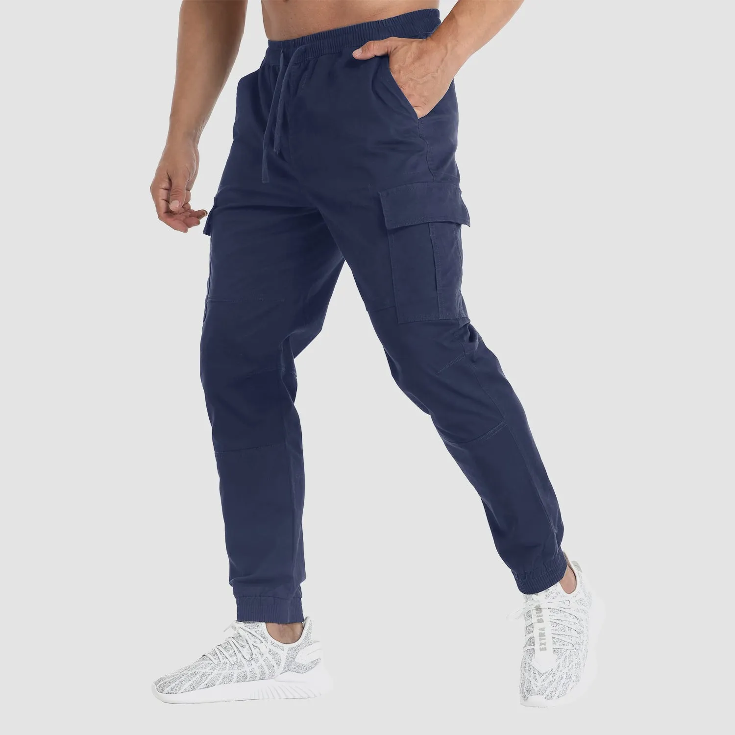 Men's Cargo Pants Elastic Waist Quick Dry Trousers